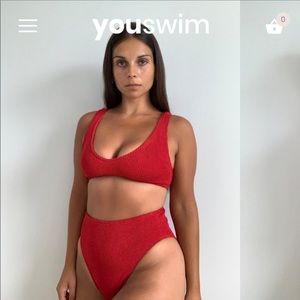 Youswim Eva High Waist Two-Piece, Rosso